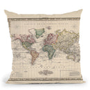 World 1833 Throw Pillow By Adam Shaw