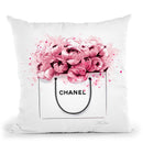 Peonies & Chanel Throw Pillow By Christian Alonso