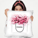 Peonies & Chanel Throw Pillow By Christian Alonso