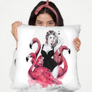 Flamingo Fancy Throw Pillow By Christian Alonso
