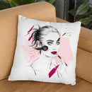 Glitter Lips Throw Pillow By Christian Alonso