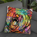 Grizzly Throw Pillow By Dean Russo