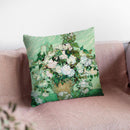 Still Life Vase With Pink Roses Throw Pillow By Van Gogh