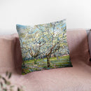 The White Orchard Throw Pillow By Van Gogh