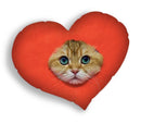 Hosico With Heart Headaped Throw Pillow